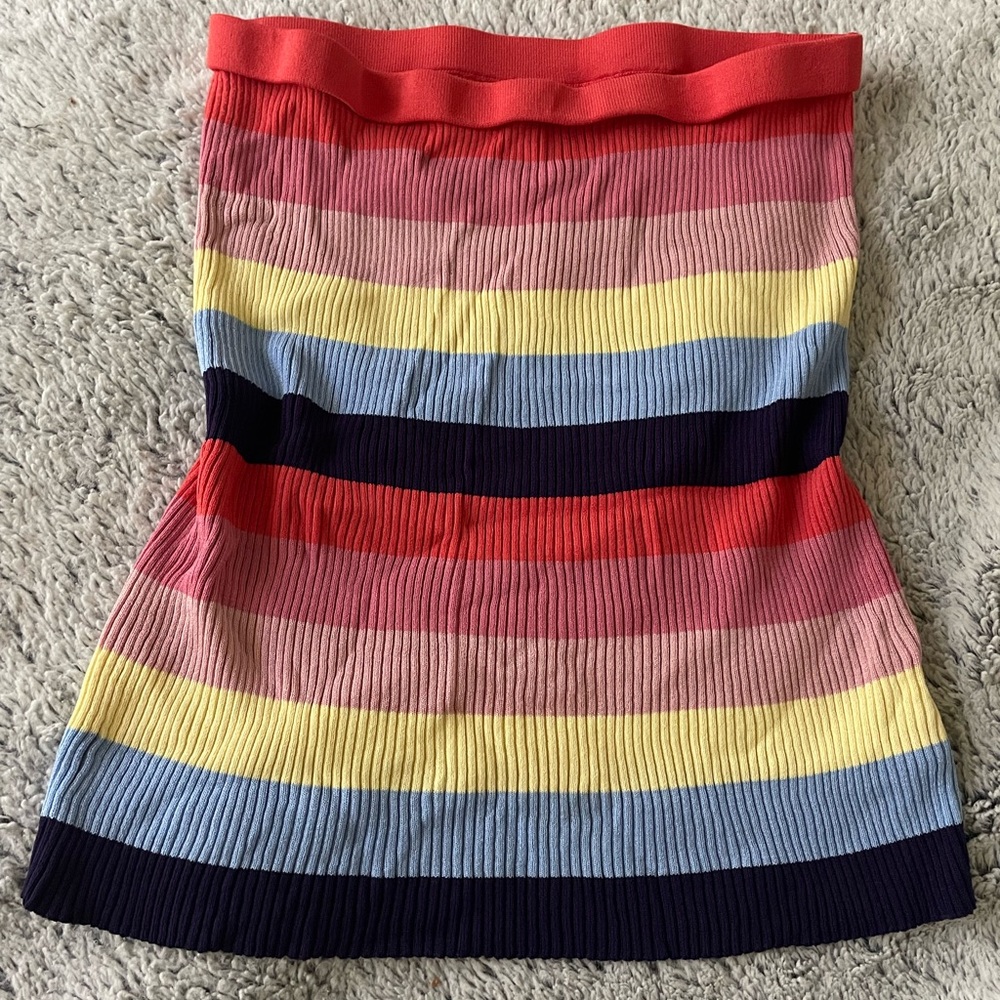 Striped Ribbed Tube Top